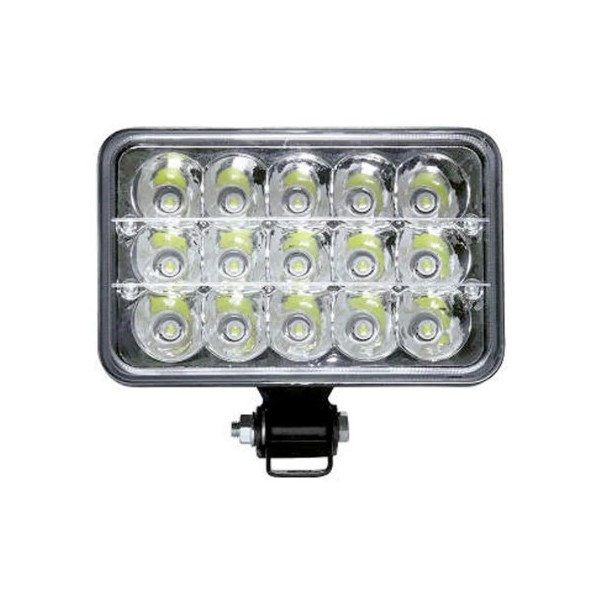 Farol de Milha Retangular 15 Leds 12/24V 45w Eletricway TG0802027