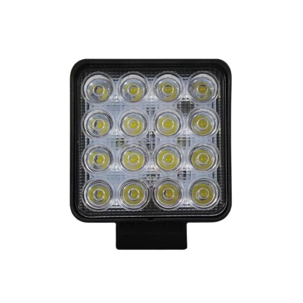 Farol de Milha Unitário Quadrado 16 Leds 48w Universal Eletricway TG0802007