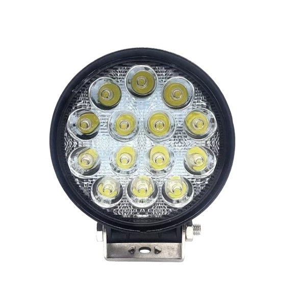 Farol de Milha Unitário Redondo 12/24W 42w 14 Leds 6000k Import FG2242W2272