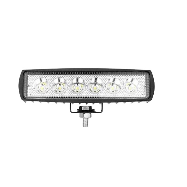 Farol de Milha Unitário Retangular 12/24v 18w 6 Leds 6000k Import FG3218W2273
