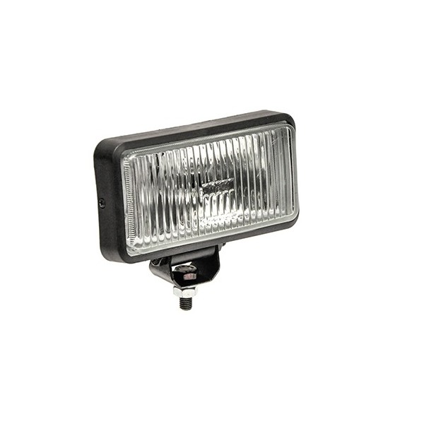 Farol de Neblina Retangular Cristal com Muldura Preta Orgus YU25