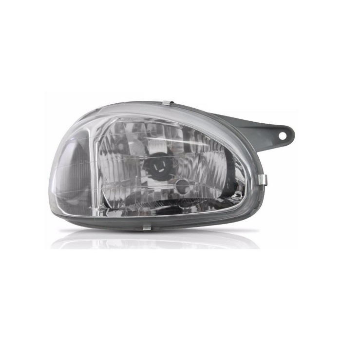 Farol Principal Carcaça Cinza Pisca Cristal H4 lado direito Rtech RTC1581