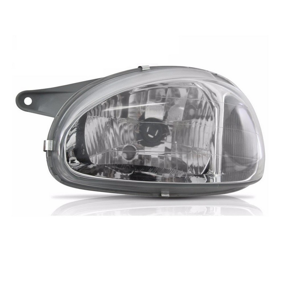 Farol Principal Carcaça Cinza Pisca Cristal H4 lado esquerdo Orgus FG351LE
