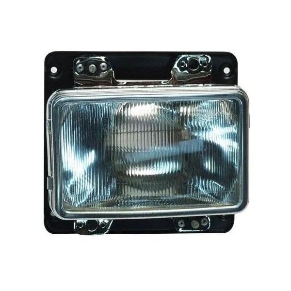 Farol Principal Carcaça Preta com Moldura H1 Orgus FM194
