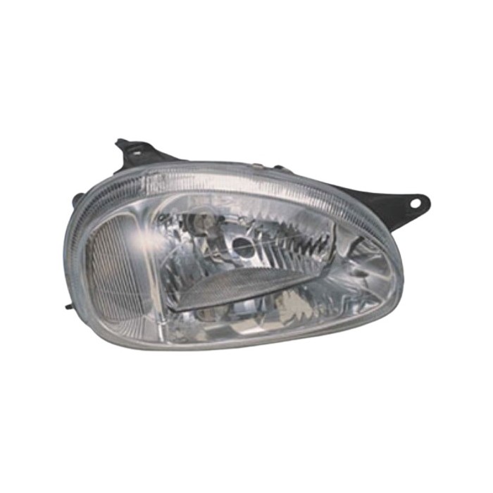 Farol Principal Carcaça Preta Pisca Cristal H4 lado direito Orgus FG579LD