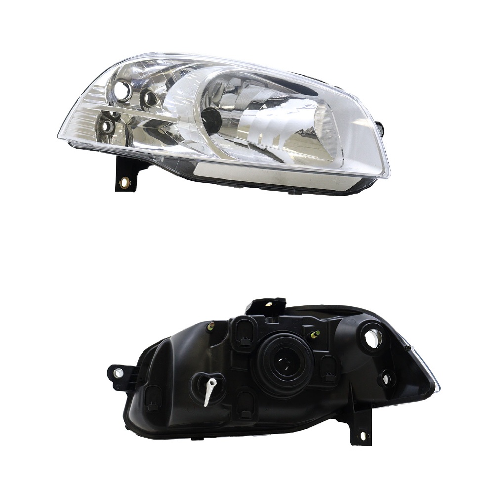 Farol Principal Máscara Cromada Aro Cromado lado direito Solocar SL012074