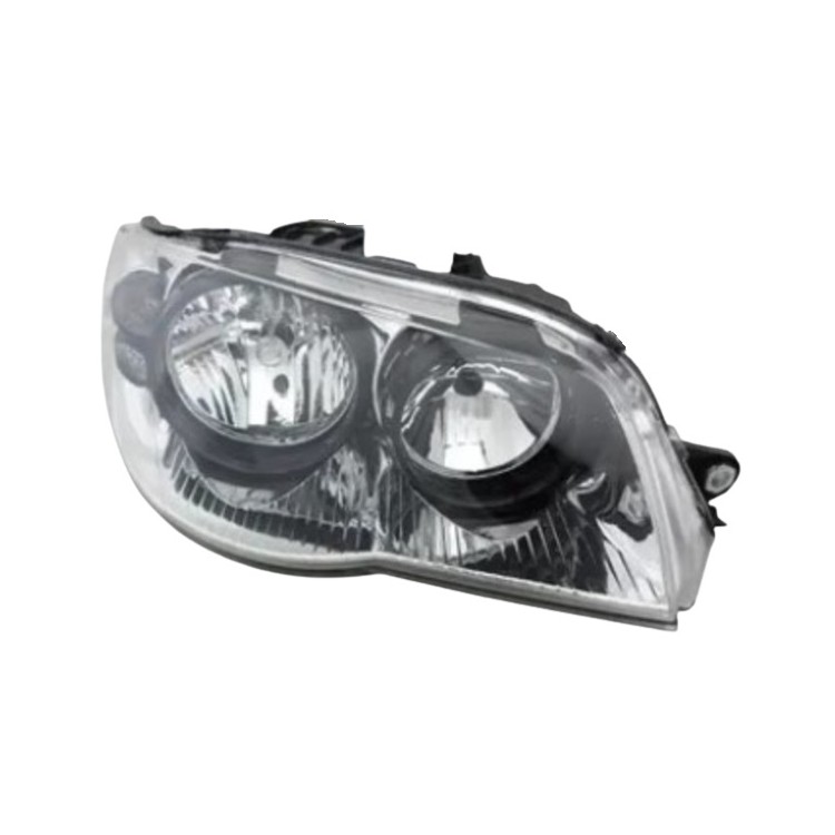Farol Principal Máscara Cromada Aro Preto H7/H7 lado direito Rufato RF288