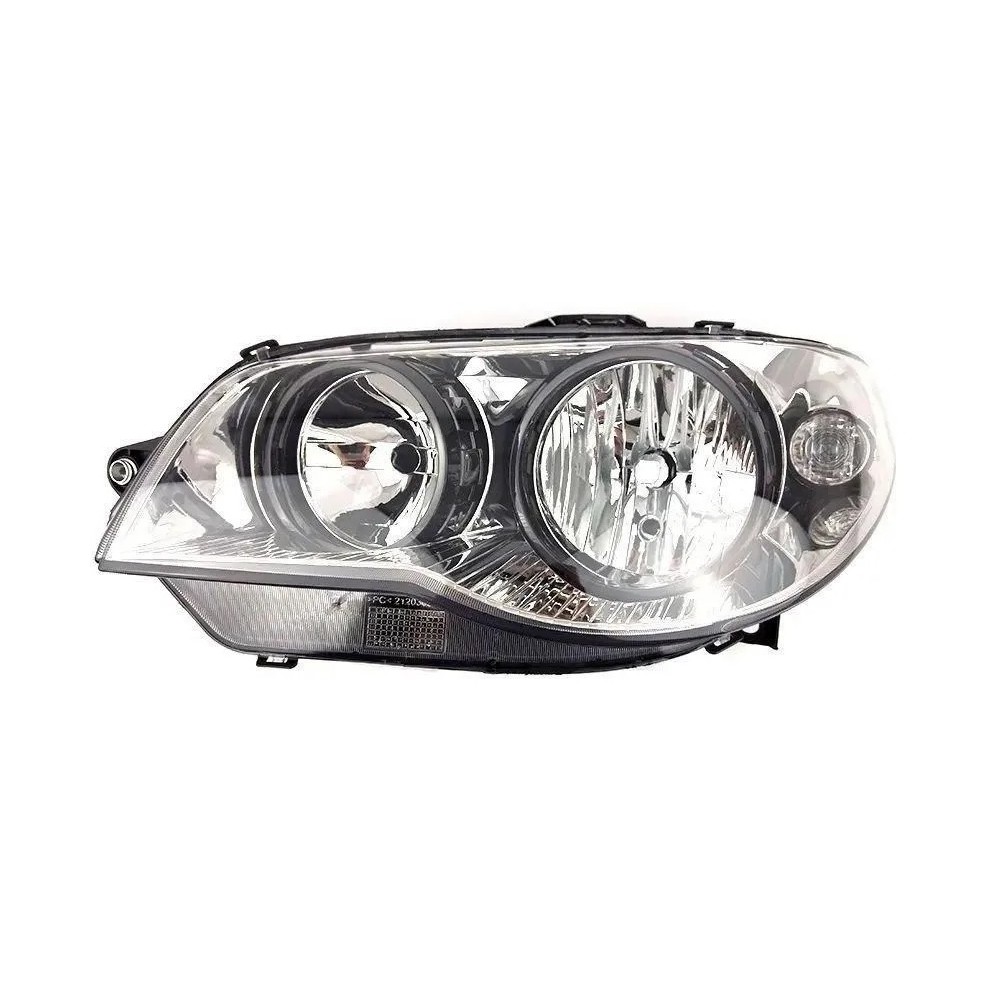Farol Principal Máscara Cromada Aro Preto H7/H7 lado esquerdo Orgus FF456LE