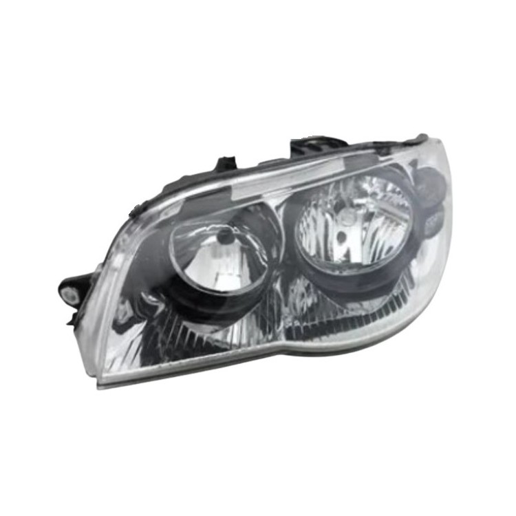 Farol Principal Máscara Cromada Aro Preto H7/H7 lado esquerdo Rufato RF287