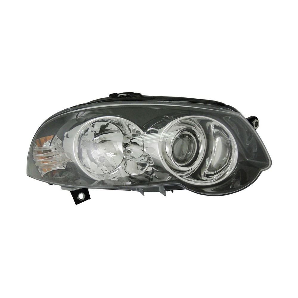 Farol Principal Máscara Cromada Aro Preto lado direito Fabricio MG01351CBD