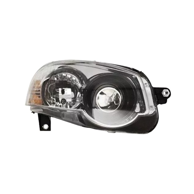 Farol Principal Máscara Cromada Aro Preto lado direito TYC 17830