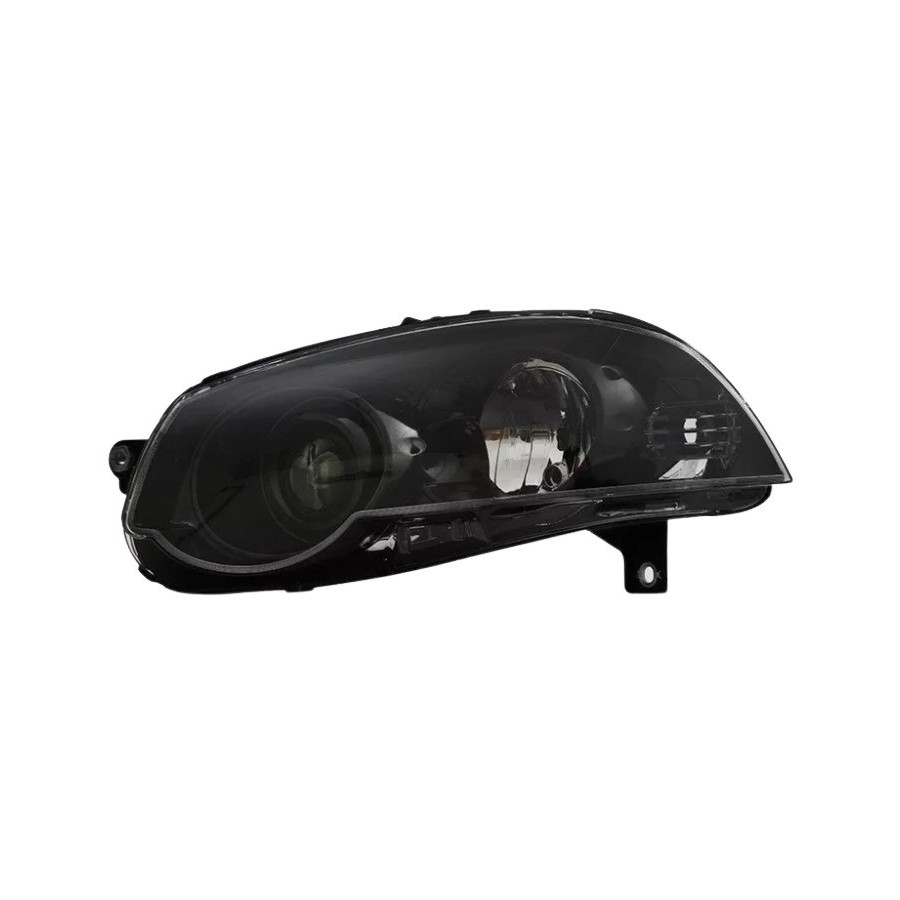 Farol Principal Máscara Cromada Aro Preto lado esquerdo Cambuci Imports 043496