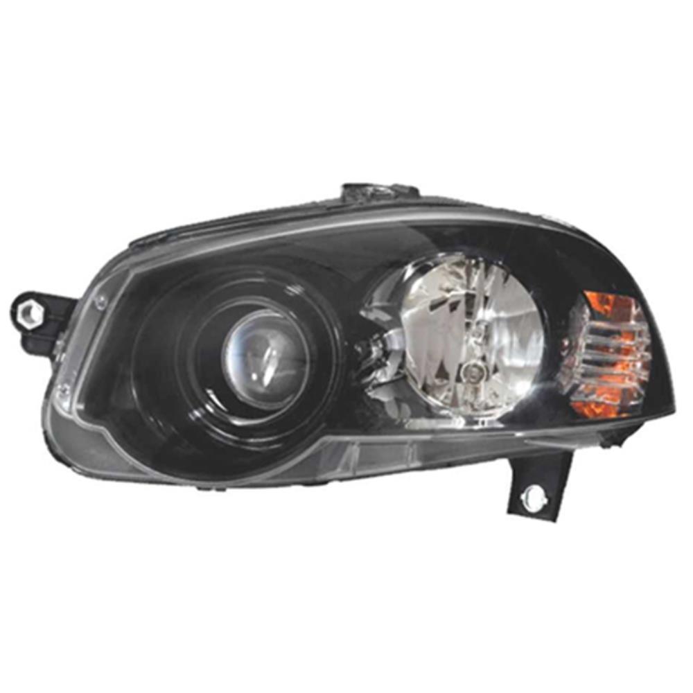 Farol Principal Máscara Cromada Aro Preto lado esquerdo Orgus FF554LE