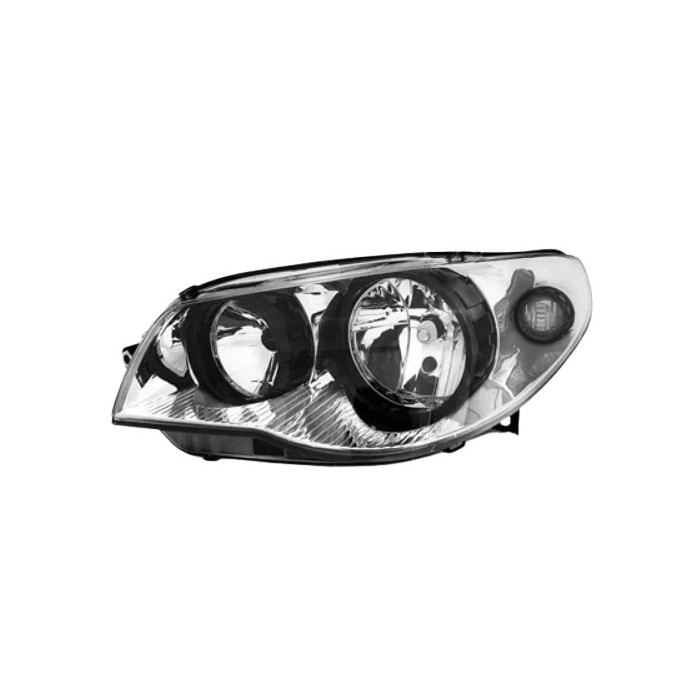 Farol Principal Máscara Cromada Aro Preto lado esquerdo VIA Expressa FIAT0207