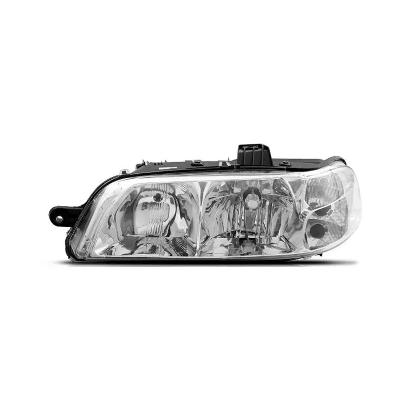 Farol Principal Máscara Cromada Carcaça Preta lado esquerdo Rufato RF317