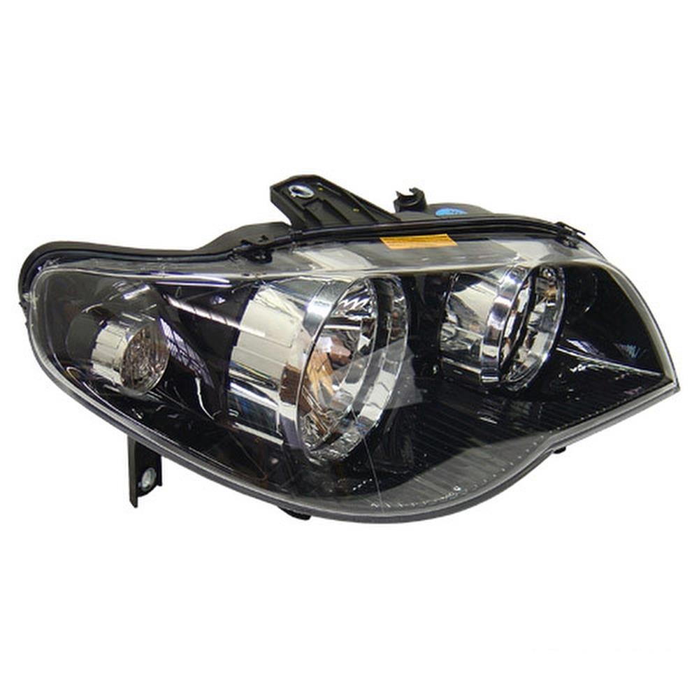 Farol Principal Máscara Negra Aro Cromado H7/H7 lado direito Magneti Marelli IMM0311100