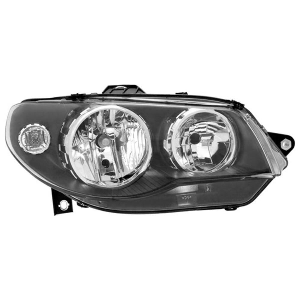 Farol Principal Máscara Negra Aro Cromado H7/H7 lado direito Orgus FF457LD