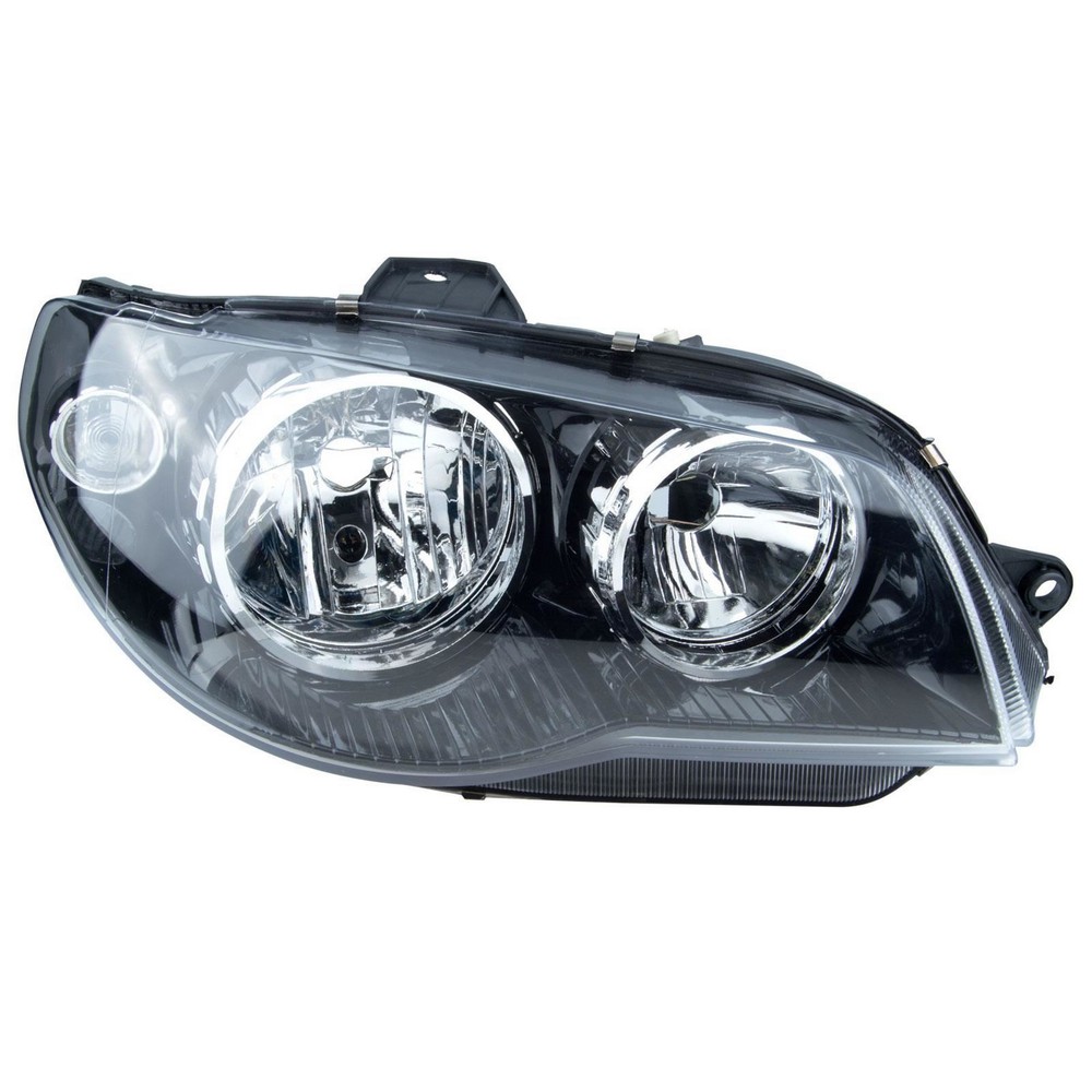 Farol Principal Máscara Negra Aro Cromado H7/H7 lado direito VIA Expressa FIAT0192