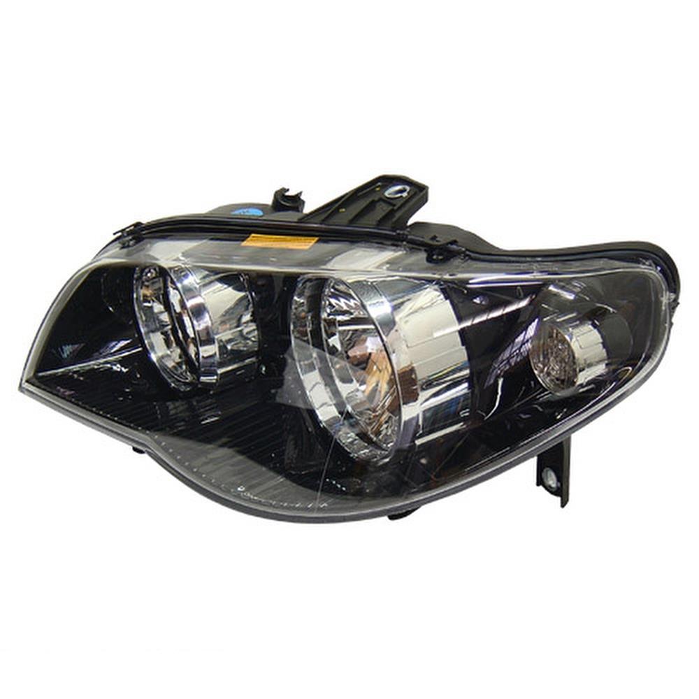 Farol Principal Máscara Negra Aro Cromado H7/H7 lado esquerdo Magneti Marelli IMM0312101