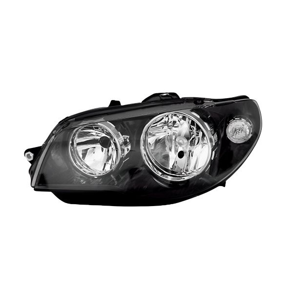 Farol Principal Máscara Negra Aro Cromado H7/H7 lado esquerdo Rtech RTC3101