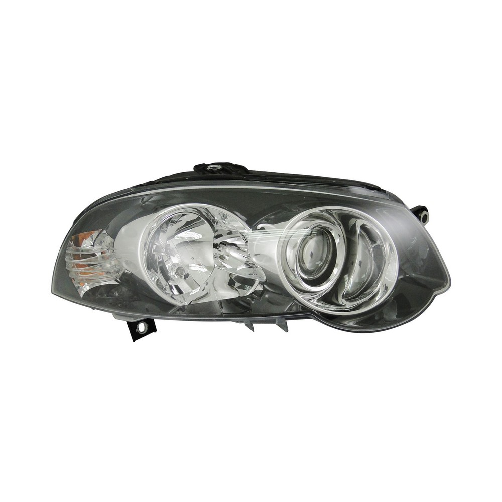Farol Principal Máscara Negra Aro Cromado lado direito Fabricio FAR0280