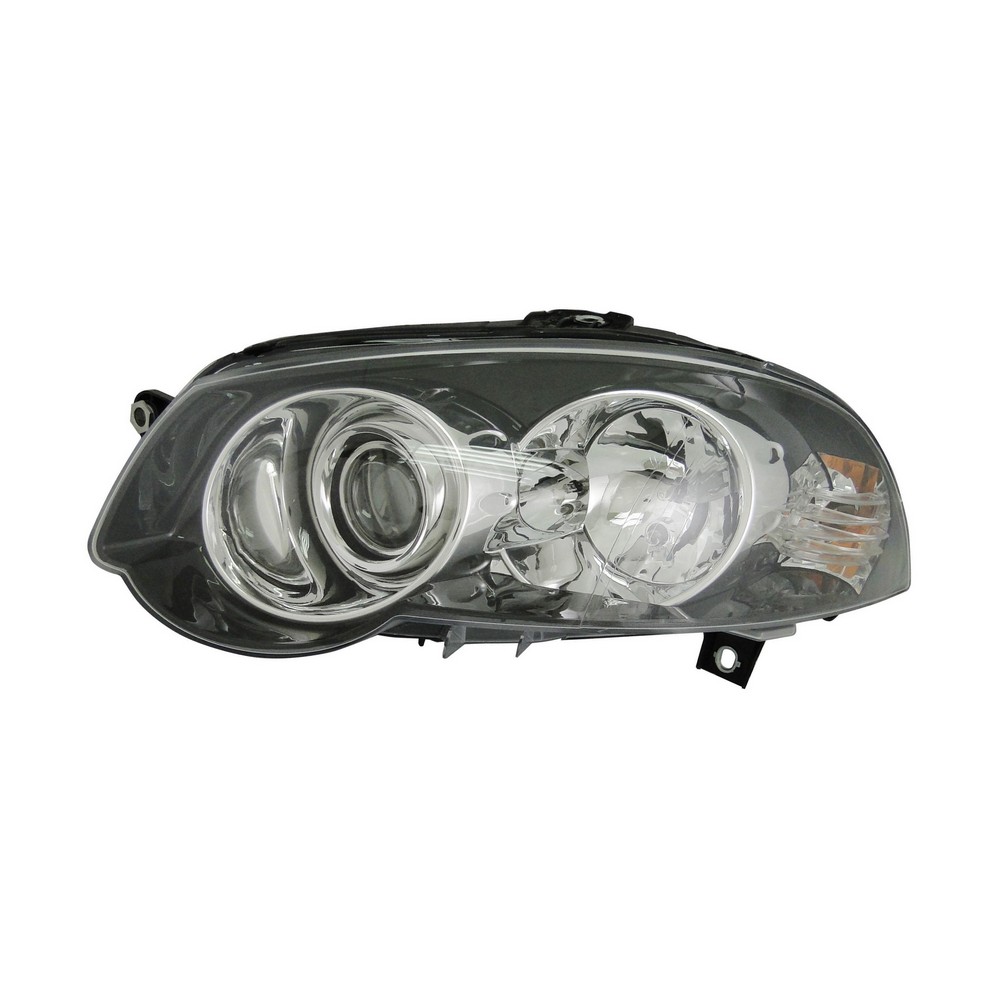 Farol Principal Máscara Negra Aro Cromado lado esquerdo Fabricio MG01351BCLH