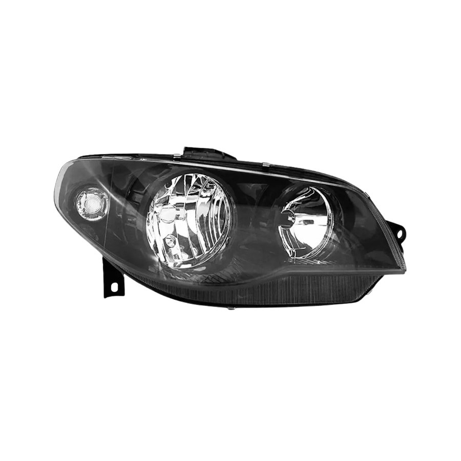 Farol Principal Máscara Negra Aro Preto H7/H7 lado direito Rufato 27442