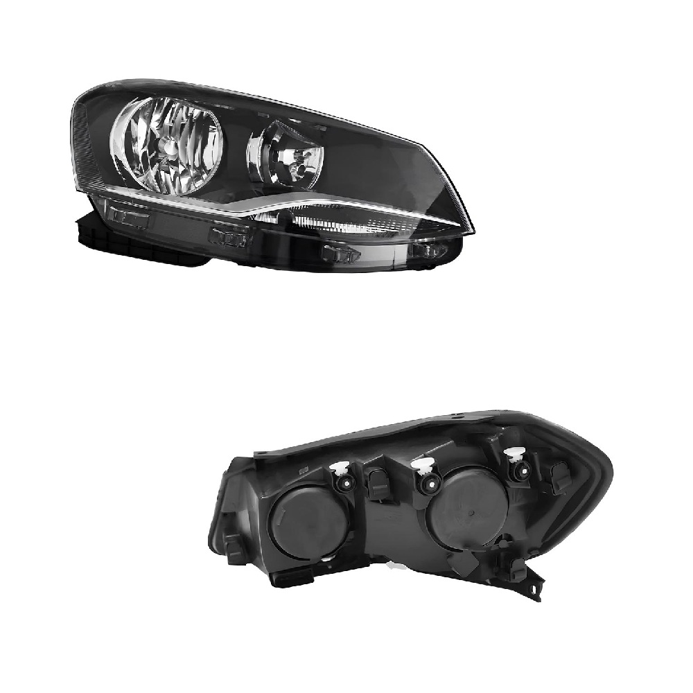 Farol Principal Máscara Negra Birefletor lado direito Solocar SL012058