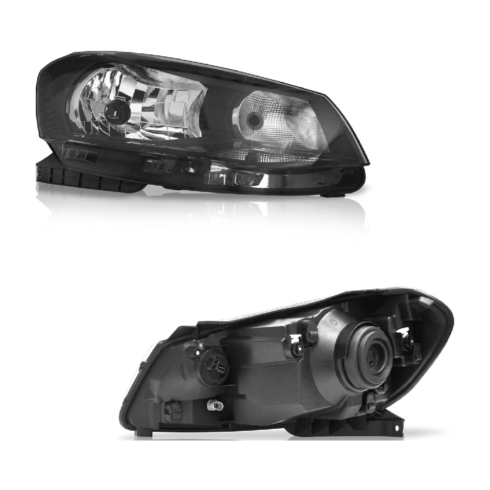 Farol Principal Máscara Negra Monorefletor lado direito Solocar SL012061