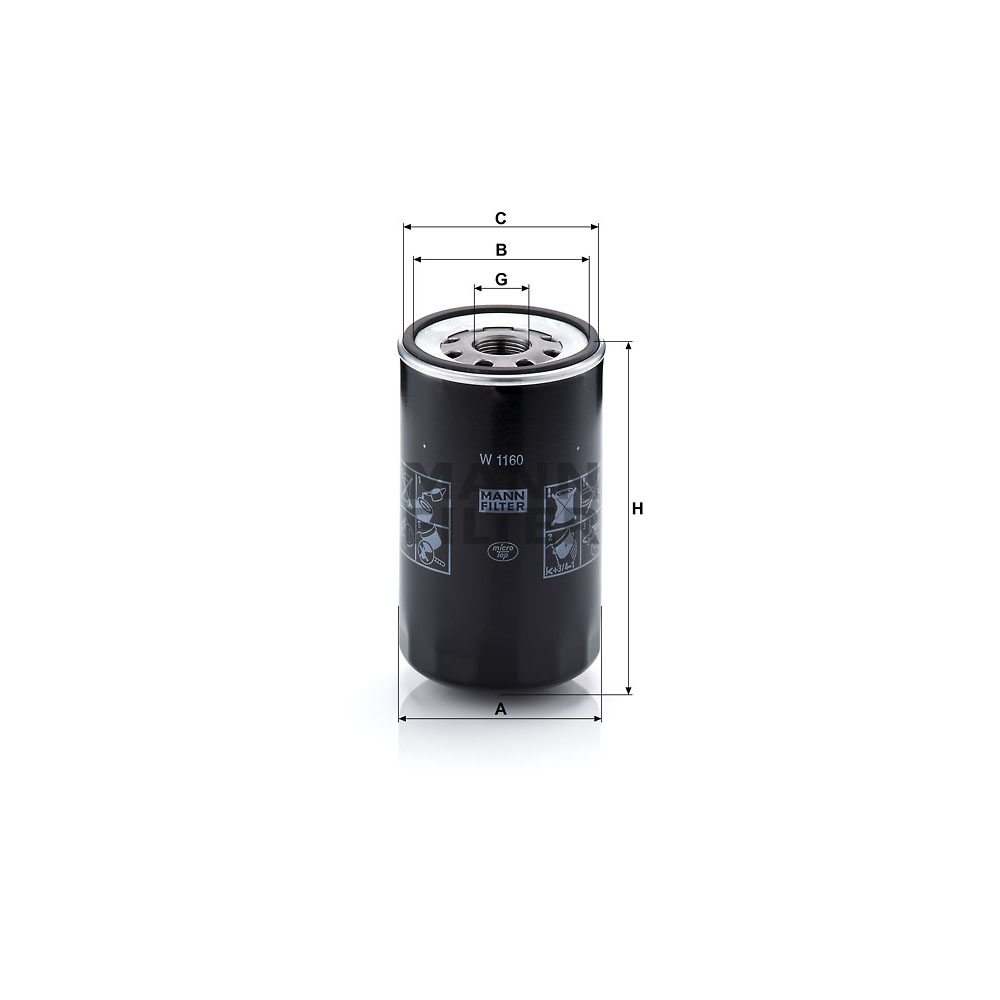 Filtro de Óleo Mann Hummel W1160