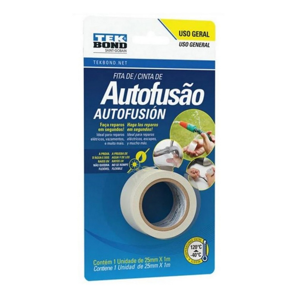 Fita de Autofusão a Prova D'água 25mmx1 Metro Tekbond/Adespec 01410025x1012BT
