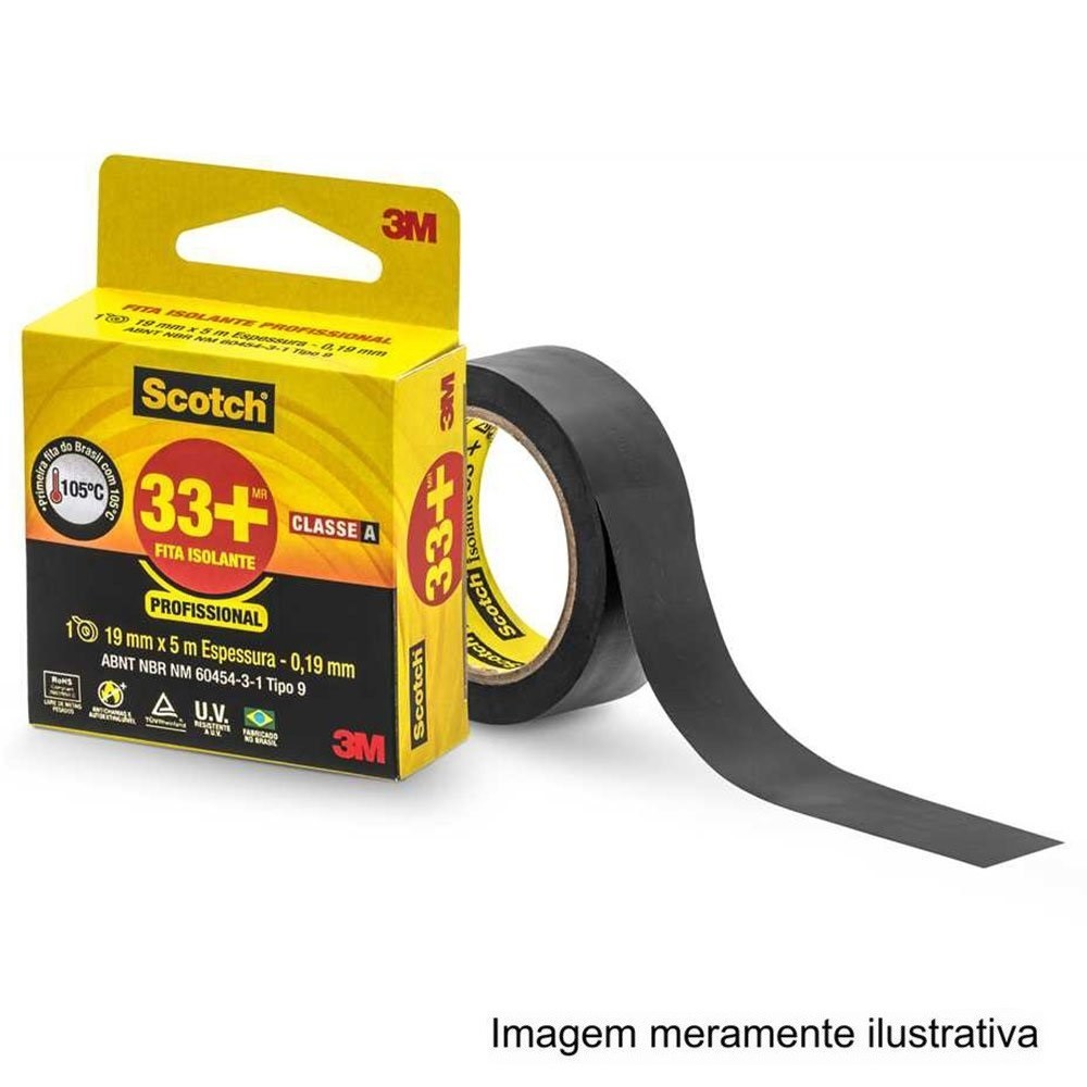 Fita Isolante 33+ 19mm X5 Metros 3M HB004162127
