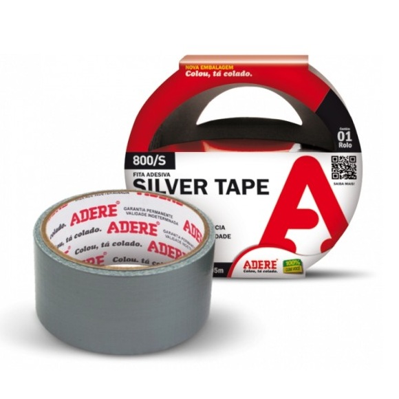 Fita Silver Tape Prata 5 Metros Adere Produtos Auto Adesivos Ltda 34088108963