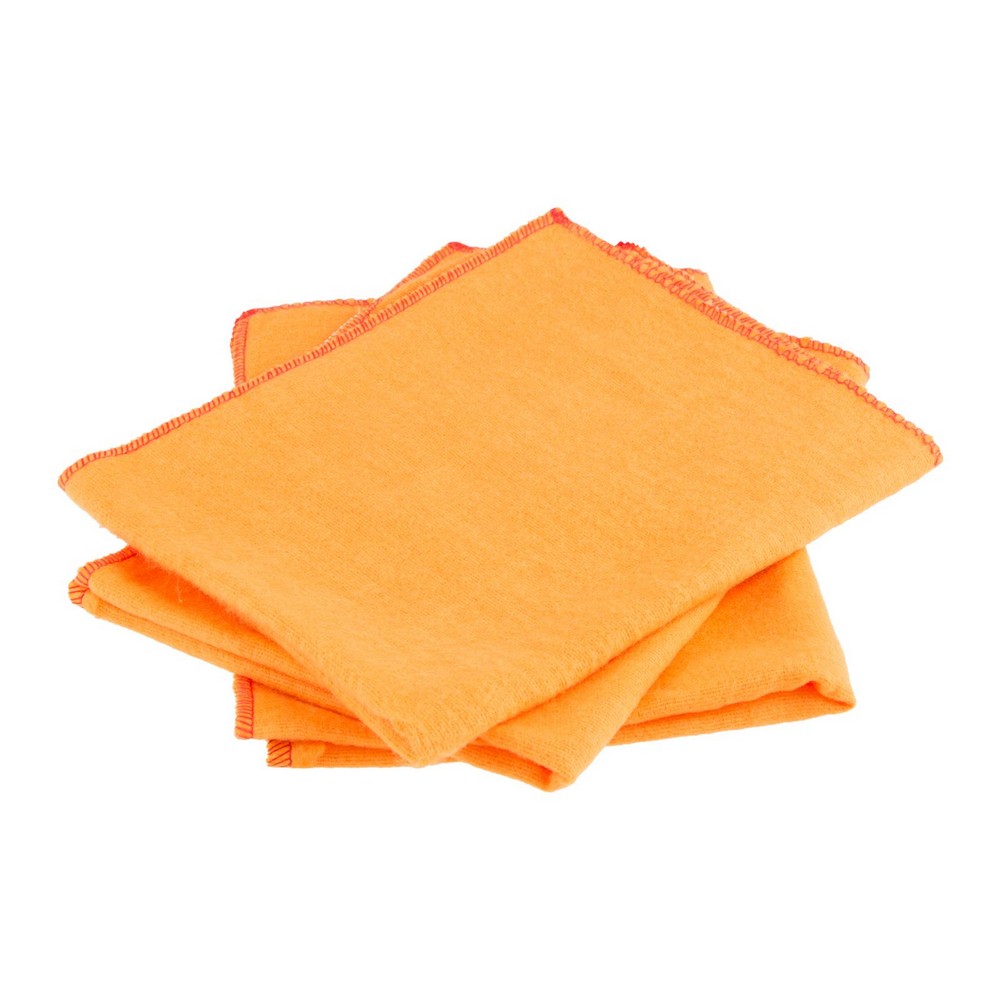 Flanela de Algodão Laranja 28x48cm com 3 Unidades Ouro Branco 1800