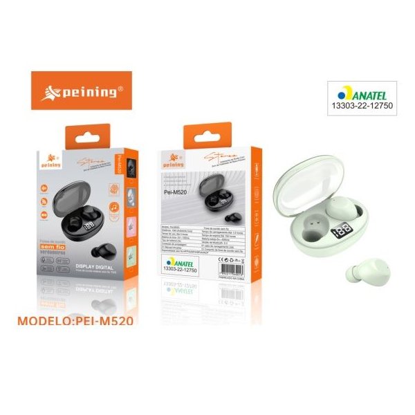 Fone de Ouvido Bluetooth S/Fio Peining PEI520