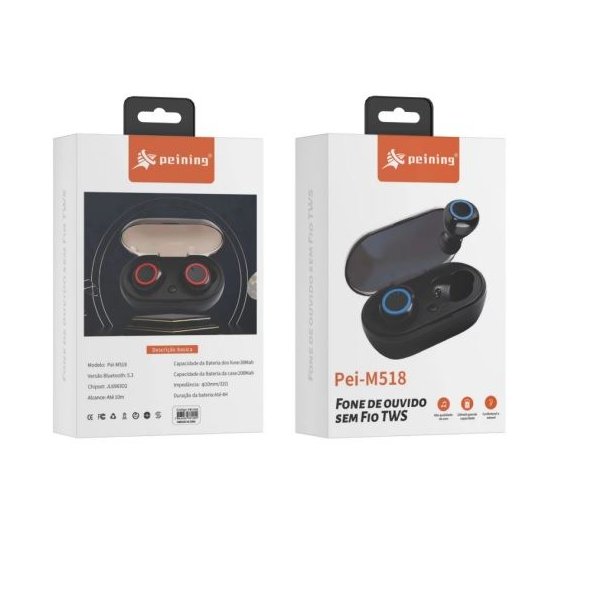 Fone de Ouvido Bluetooth S/Fio Peining PEIM518