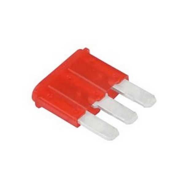 Fusível Micro Lâmina 10Amp 3 Terminais Vermelho Hikari H2310