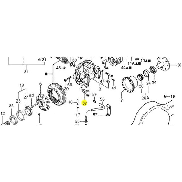 Garfo reduzida diferencial ms220/ms225 MAX Gear MX3532