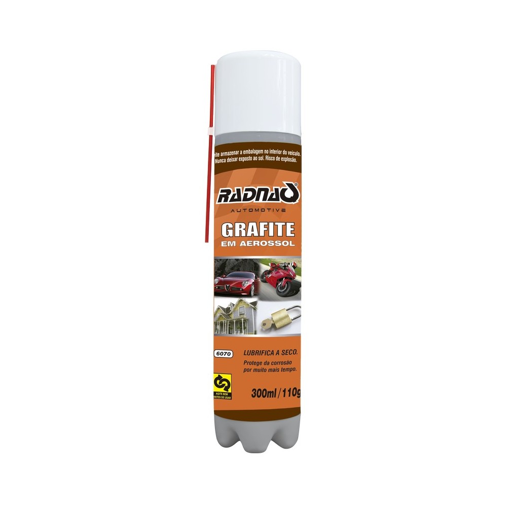 Grafite em Spray 300ml Radnaq RQ607012S