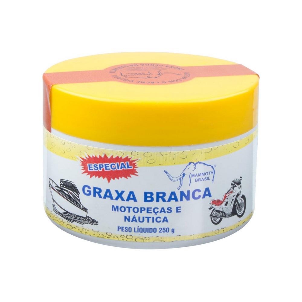 Graxa Branca Especial para Moto Peças Náutica Automotiva 250g Mammoth 00023