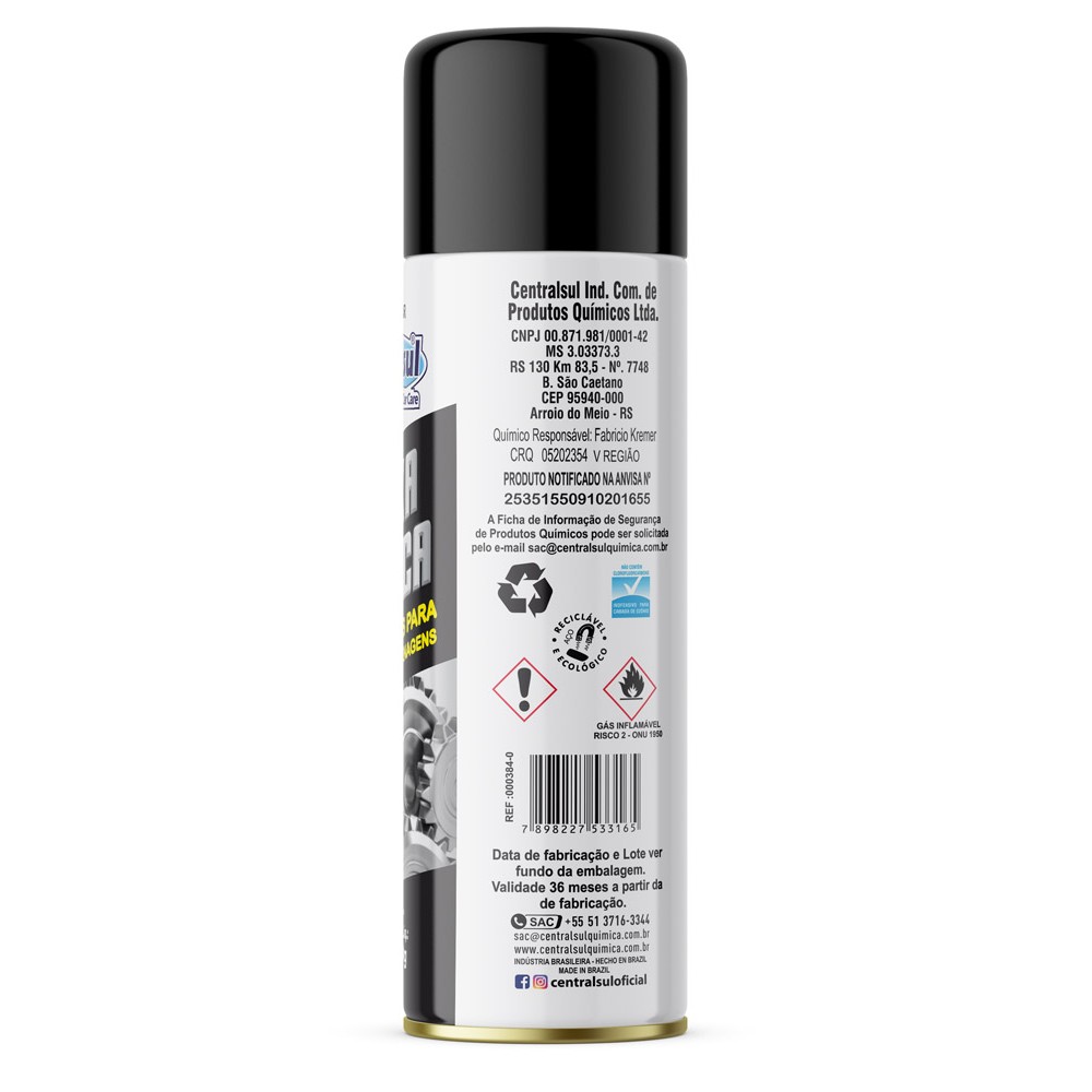 Graxa Branca Spray 300ml Centralsul 003840, foto 3