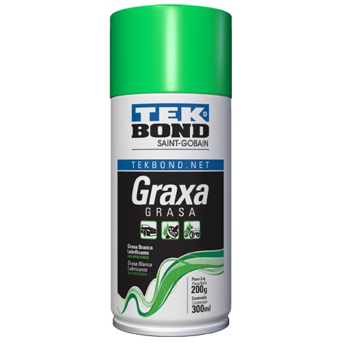 Graxa Branca Spray Tekspray 300ml Tekbond/Adespec 0207000080012LT