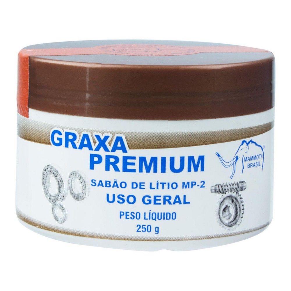 Graxa Castanha Sabão de Lítio para uso Geral 250g Mammoth 00026