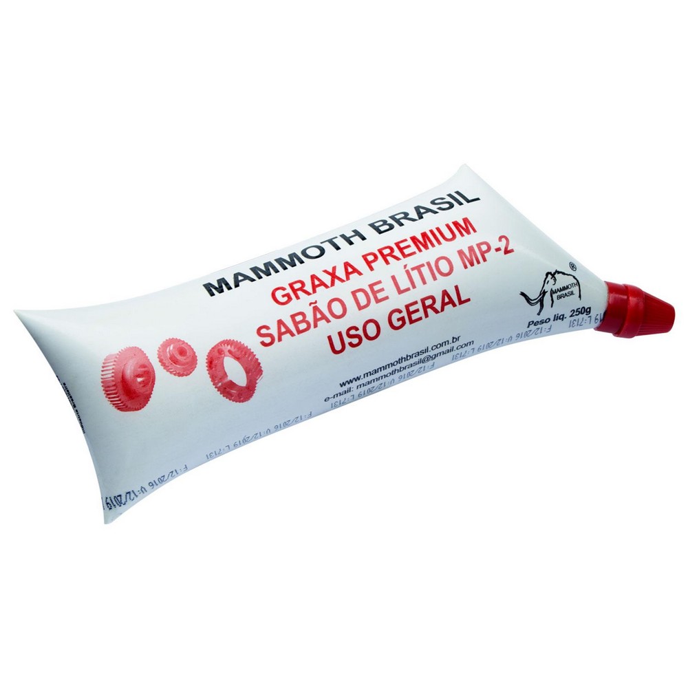 Graxa Castanha Sabão de Lítio Uso Automotivo e Industrial Sachê 250g Mammoth 00025