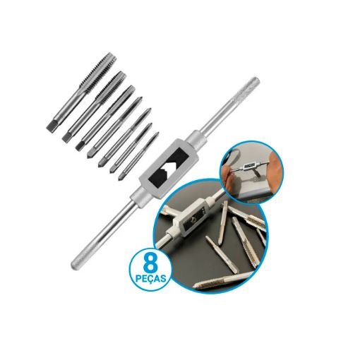 Jg Macho para Fazer Rosca (08 Peças) LG Ferramentas OT361