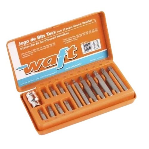 Jogo bits torx 15 pcs Waft 6233