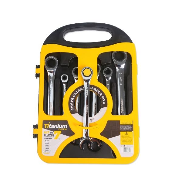 Jogo Chave Combinada com 7 Peças Titanium Ferramentas 08378