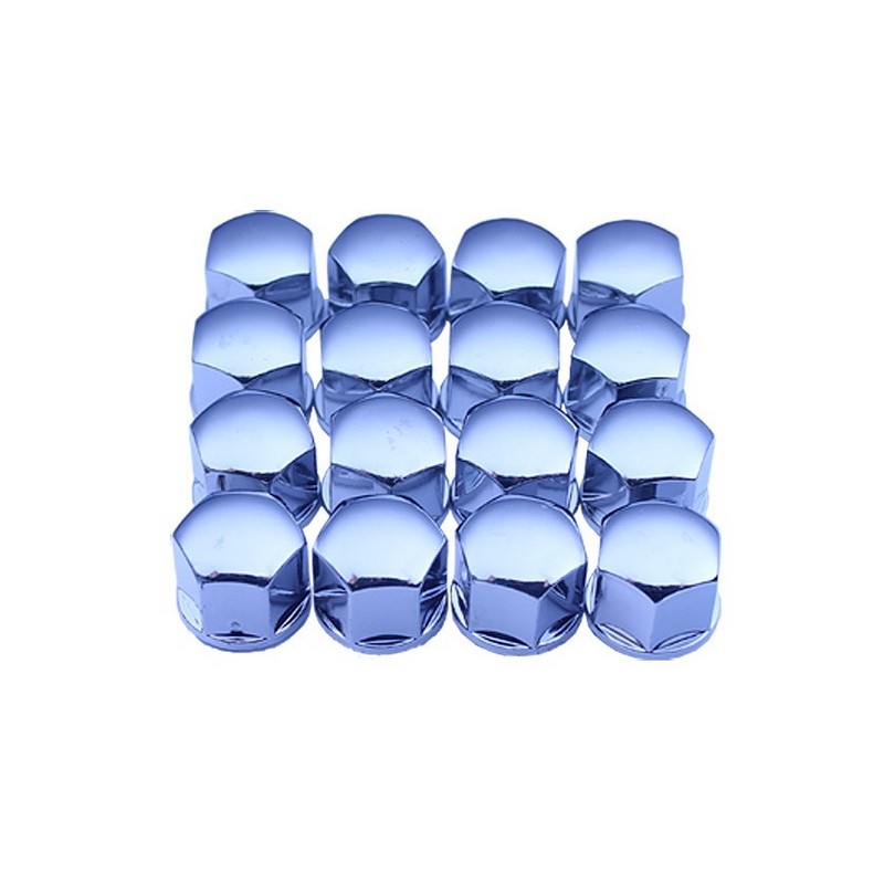 Jogo de Capa de Parafuso Cromado 19mm com 16 Peças Serauto 01003