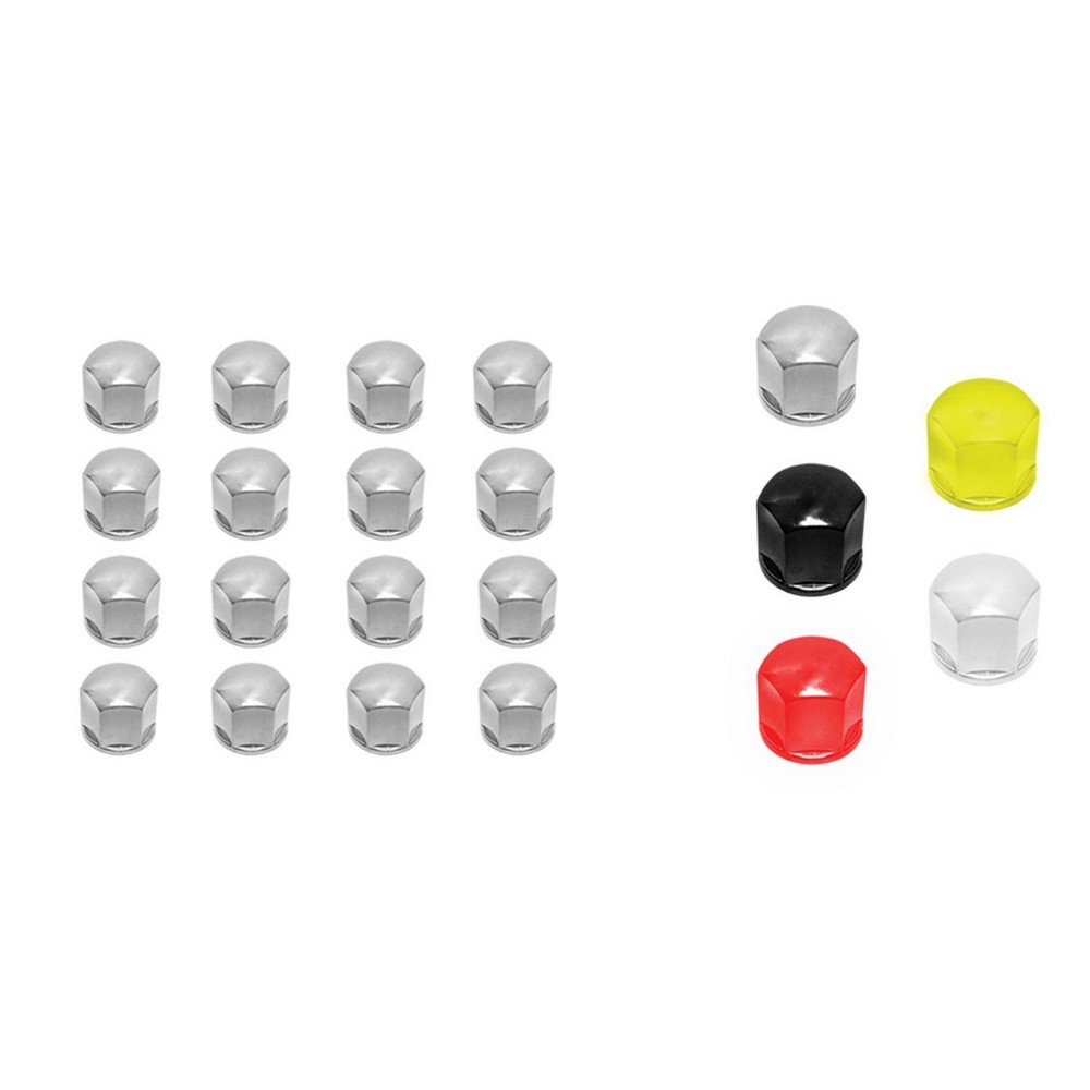 Jogo de Capa de Parafuso Vermelho 17mm com 16 Peças Estamparia Paulista CPV17