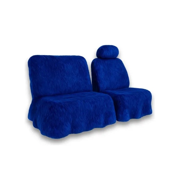 Jogo de Capa para Banco Alto de Pelúcia Azul com Toquinha Rodibem 431701